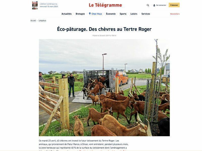 Des chèvres au Tertre Roger à Langueux par Le Télégramme